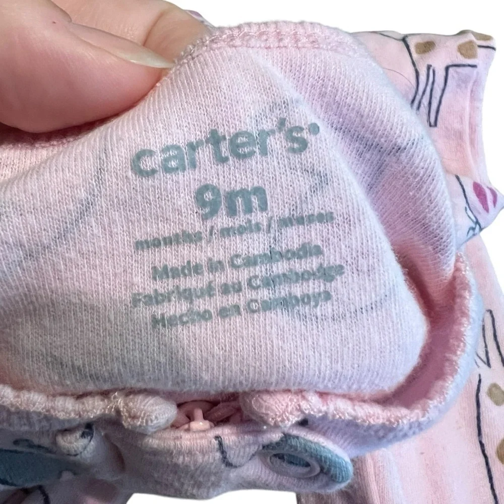 Carters zoo animal Footie Sleeper 9 months